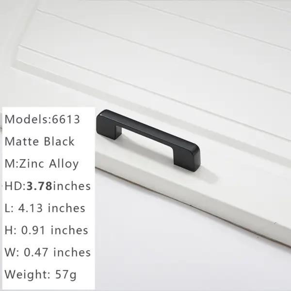 Hardwify Matt Black Cabinet pulls– Modern Zinc Alloy Pulls for Kitchens & Bathrooms - Image 4