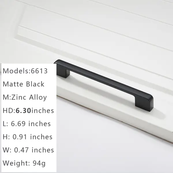 Hardwify Matt Black Cabinet pulls– Modern Zinc Alloy Pulls for Kitchens & Bathrooms - Image 6