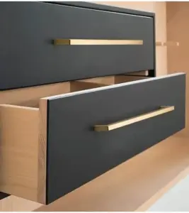Solid Brass Square Bar Cabinet Pull Handles 2499 detail